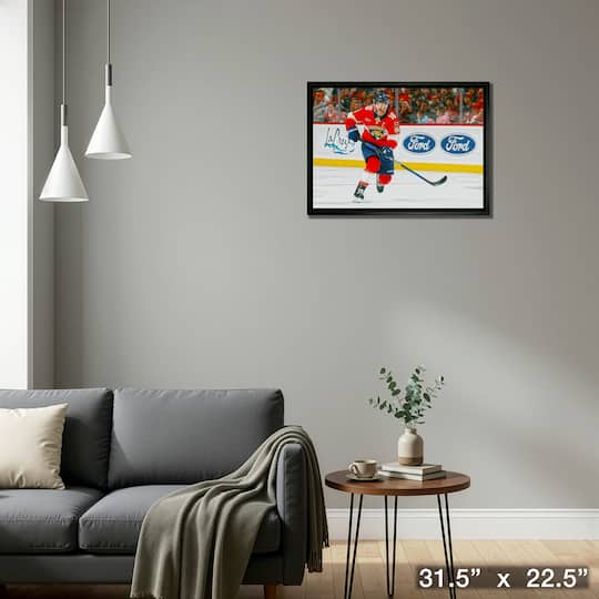 Aleksander Barkov 20" x 29" Framed Canvas Florida Panthers 31.5" x 22.5"